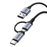 Cable Ugreen 2 En 1 Usb-a A Usb-c Y Micro Usb