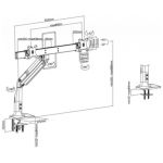 Soporte Cougar Brazo 2 Monitores Duo35 C/faltantes