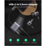 ADAPTADOR UGREEN USB-C A AUD3.5mm + USB-C