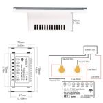 Interruptor Moes US2 WiFi/RF Táctil 2 B. Tuya Negr