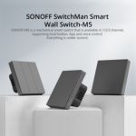 Interruptor De Pared Sonoff M5-120 1 Botón Grafito