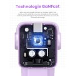 Cargador Ugreen Mini Robot 2usb/usbc 65w Purple
