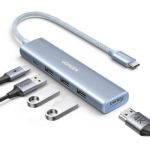 Hub Ugreen Usbc Hdmi 4k 5 En 1 Blue