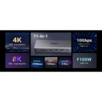 Hub Ugreen Tipoc/usb/usbc/hdmi/rj45/sf/tf/pd